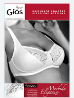 GIOS - Reggiseno foderato in cotone e pizzo - Art.974