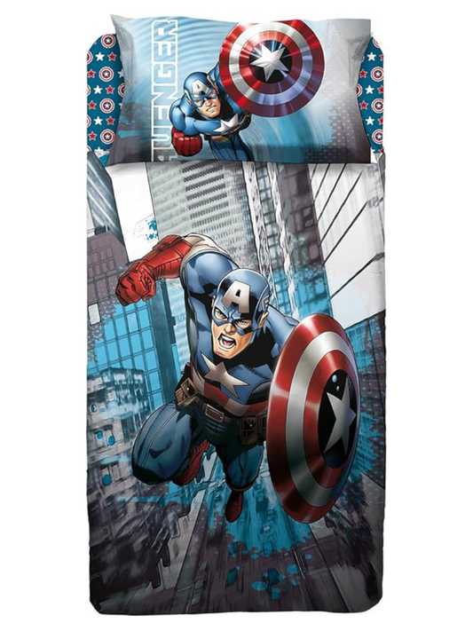 HERMET - Completo letto singolo CAPTAIN AMERICA