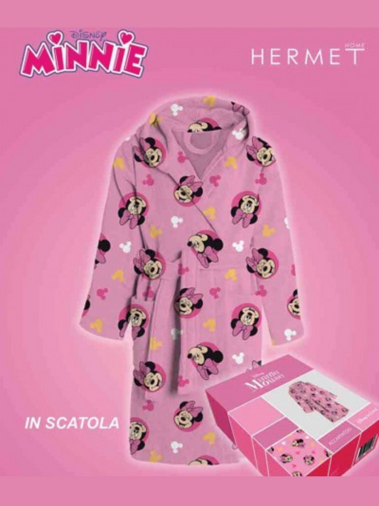 HERMET - Accappatoio bimba in spugna MINNIE