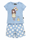 SANTORO - Pigiama bimba in cotone mezza manica - I WISH