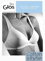 GIOS - Reggiseno in puro cotone scollo a V - Art. MADRID