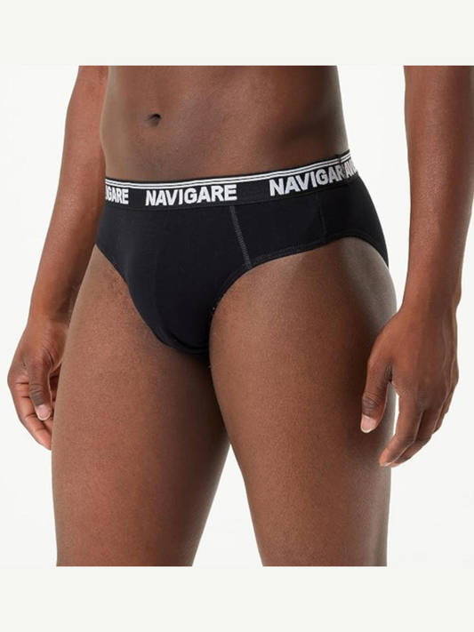 NAVIGARE - 574 Slip Uomo Elastico Esterno in Cotone Elasticizzato -  6 Pezzi
