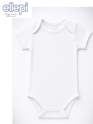ELLEPI - Body Neonato in Caldo Cotone Manica Corta - 6 Pezzi AF891