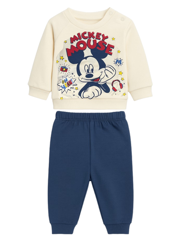 SABOR - Pigiama neonato MICKEY MOUSE in cotone felpato - 3432