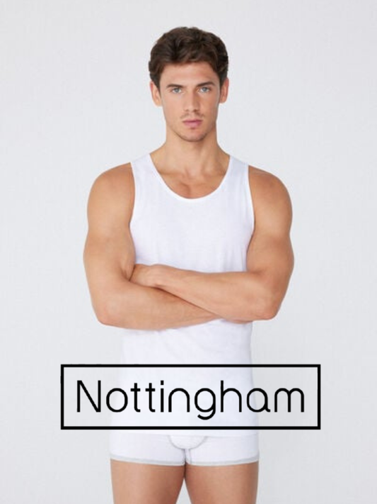 NOTTINGHAM - Canotta uomo spalla larga in lana e cotone 3 Pezzi - VL18