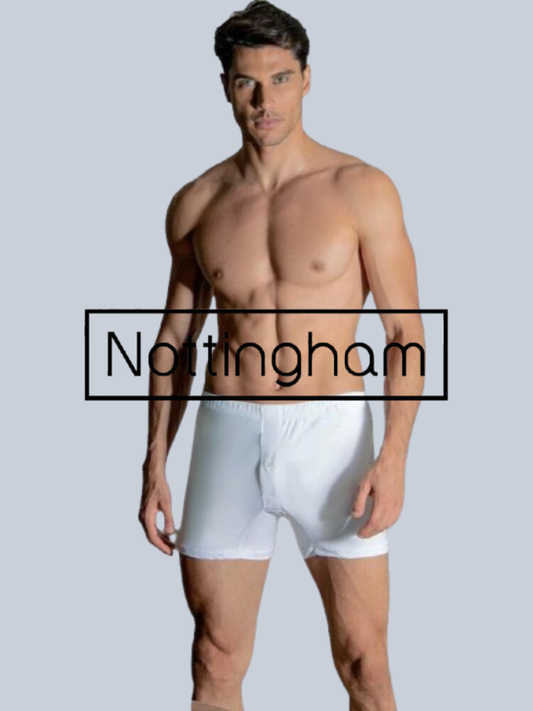 NOTTINGHAM - B12930 Boxer uomo in filo di scozia apertura anteriore - 3 Pezzi