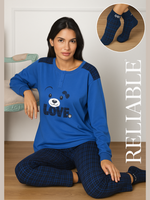 RELIABLE - Pigiama donna in caldo cotone +  calzini - CLORILDE