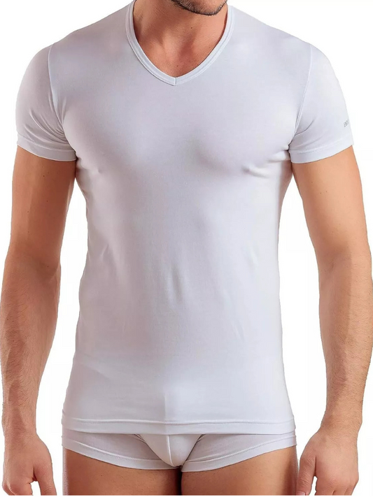 ENRICO COVERI - ET1101 T-shirt uomo cotone pettinato scollo V - 3 pezzi