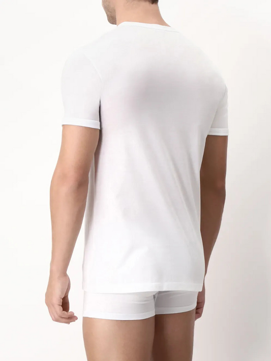 CAGI - T-shirt Uomo Scollo a V cotone Filo di Scozia - 1304