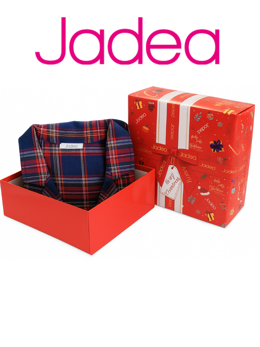 JADEA - Pigiama camicia in flanella edizione di Natale - 5172