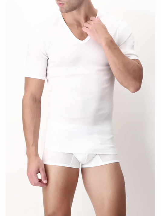 PEROFIL - T-shirt  Scollo a V Uomo Filo di Scozia - VPRT00008