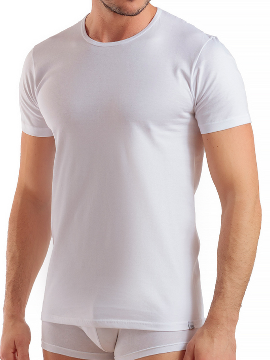 ENRICO COVERI - ET1100 T-shirt uomo cotone pettinato scollo basso - 3 pezzi