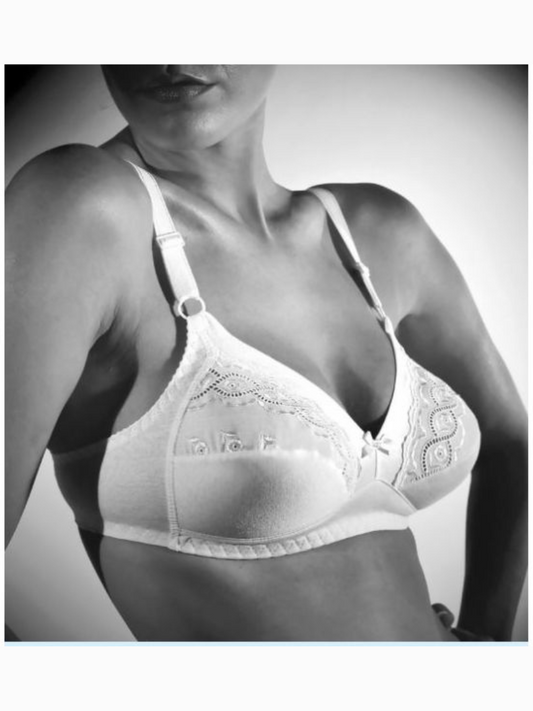 GIOS - Reggiseno in puro cotone con ricamo - Art.301