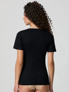 T-shirt Donna in Cotone e Profilo in Raso Jadea 9005 - 3 Pezzi