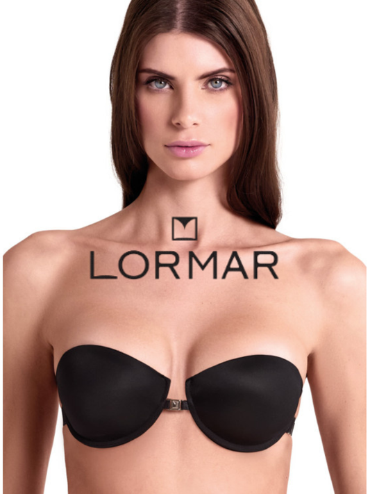LORMAR - Reggiseno a fascia con spalline trasparenti - LYNETTE