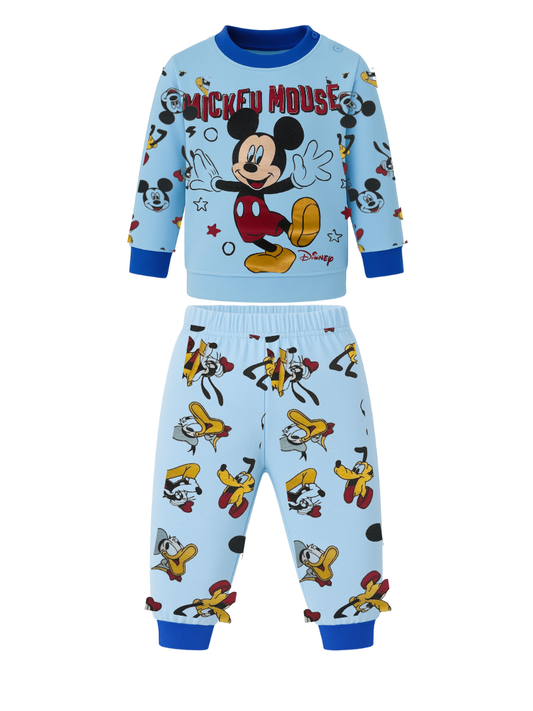 SABOR - Pigiama neonato MIKCEY MOUSE in cotone felpato - 3431
