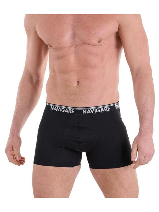 NAVIGARE - 573E Boxer Uomo Elastico Esterno in Cotone Elasticizzato - 6 Pezzi