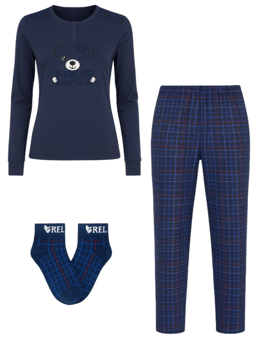 RELIABLE - Pigiama donna in caldo cotone +  calzini - CLORILDE