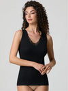 Canotta Donna Spalla Stretta Cotone con Pizzo Macramè Jadea 9001 - 3 Pezzi