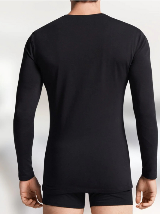 NAVIGARE - 113 Maglia Uomo Manica Lunga Girocollo Caldo Cotone - 3 Pezzi