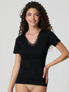 T-shirt Donna Cotone e Pizzo Macramè Jadea 9002 - 3 Pezzi
