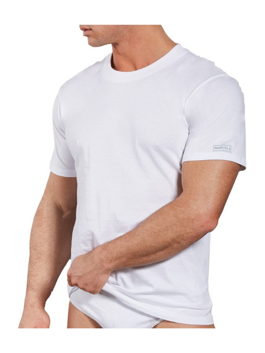 NAVIGARE - 513 T-shirt Uomo Girocollo in Cotone - 3 Pezzi