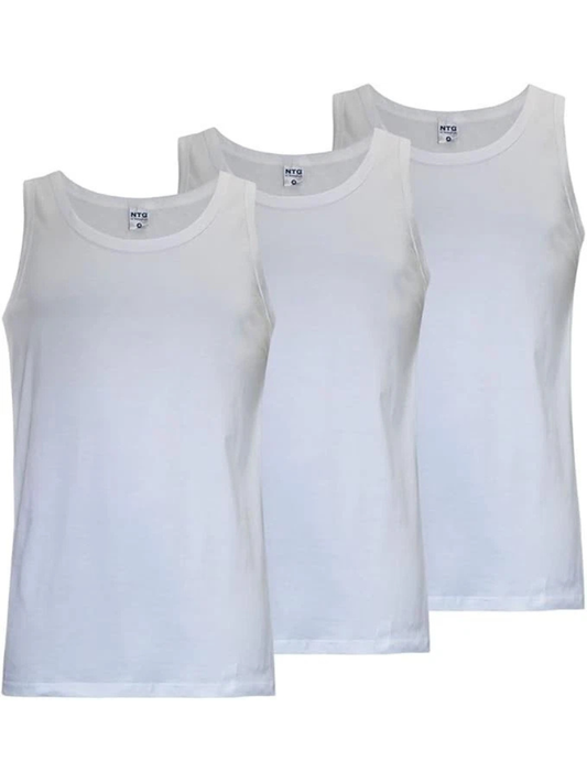 NOTTINGHAM - Canotta uomo spalla larga 100% cotone - 3 Pezzi - VL700