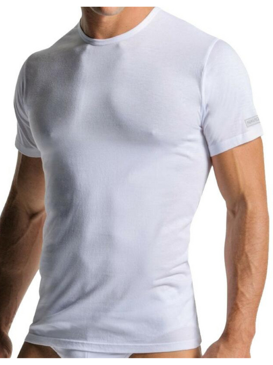 NAVIGARE - 570 T-shirt Uomo Girocollo in Cotone Bielastico - 3 Pezzi