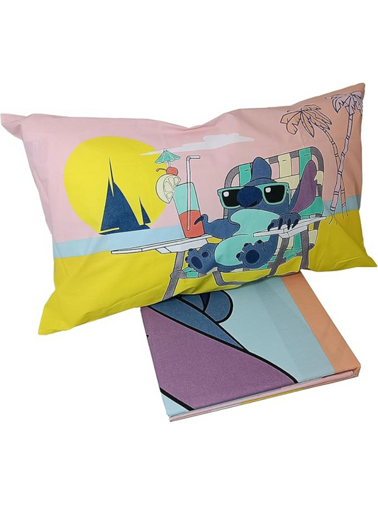 HERMET - Completo letto singolo STITCH 100% cotone