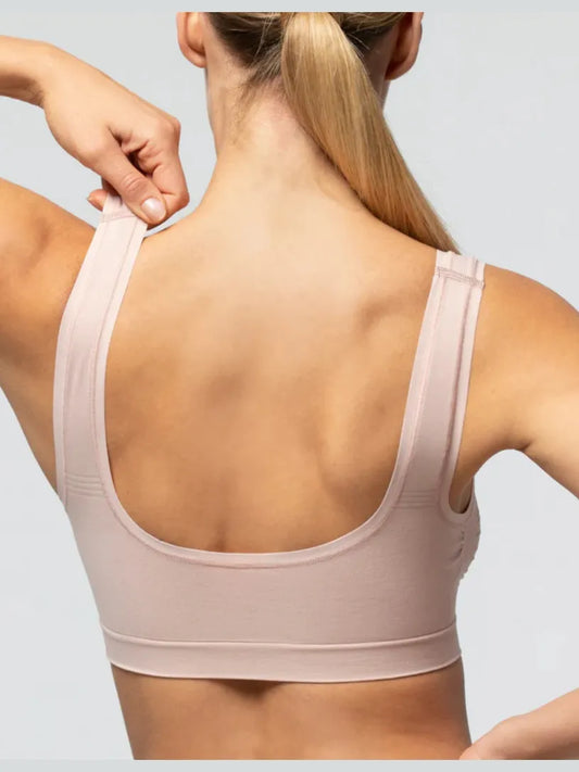 Pompea - Brassiere Spalla Larga in Microfibra SEAMLESS - 3 Pezzi