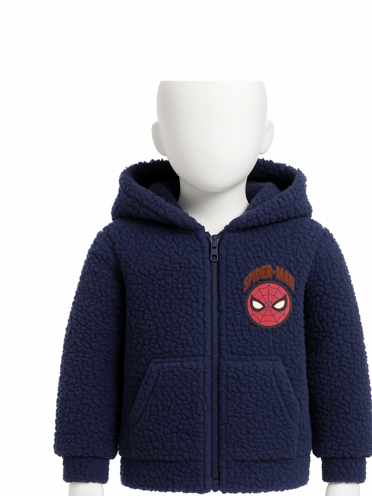 SABOR - Felpa bimbo Sherpa con Cappuccio SPIDERMAN - MV45M4412