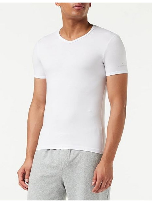 NAVIGARE - 571 T-shirt Uomo Scollo V in Cotone Bielastico - 3 Pezzi