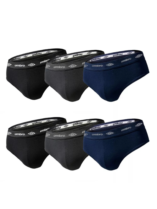 UMBRO - Slip uomo elastico esterno - 6 pezzi Art.700