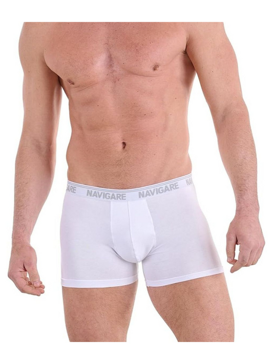 NAVIGARE - 573E Boxer Uomo Elastico Esterno in Cotone Elasticizzato - 6 Pezzi