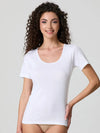 T-shirt Donna in Cotone e Profilo in Raso Jadea 9005 - 3 Pezzi