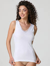 Canotta Donna Spalla Stretta Cotone con Pizzo Macramè Jadea 9001 - 3 Pezzi