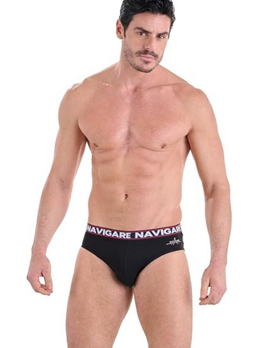 NAVIGARE - 324 Slip Uomo Elastico Esterno Assortito - 6 Pezzi