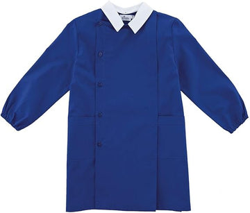 SIGGI - Grembiule Scuola bimbo Blu con bottoni laterali senza ricamo
