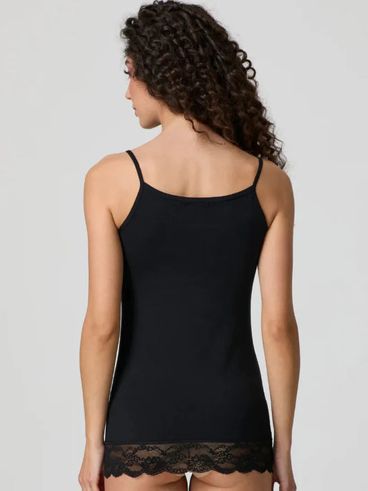 Top Canotta Donna con Pizzo in Cotone Modal Jadea 4327