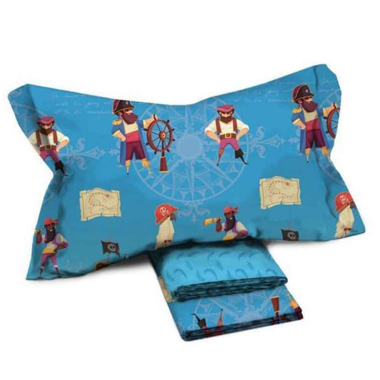 NOVIA - Completo Letto Singolo PIRATI in cotone