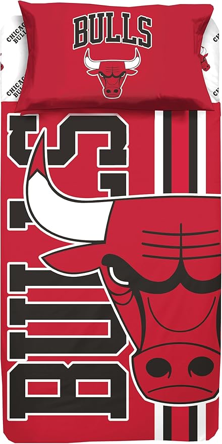 HERMET - Completo letto singolo CHICAGO BULLS 100% cotone