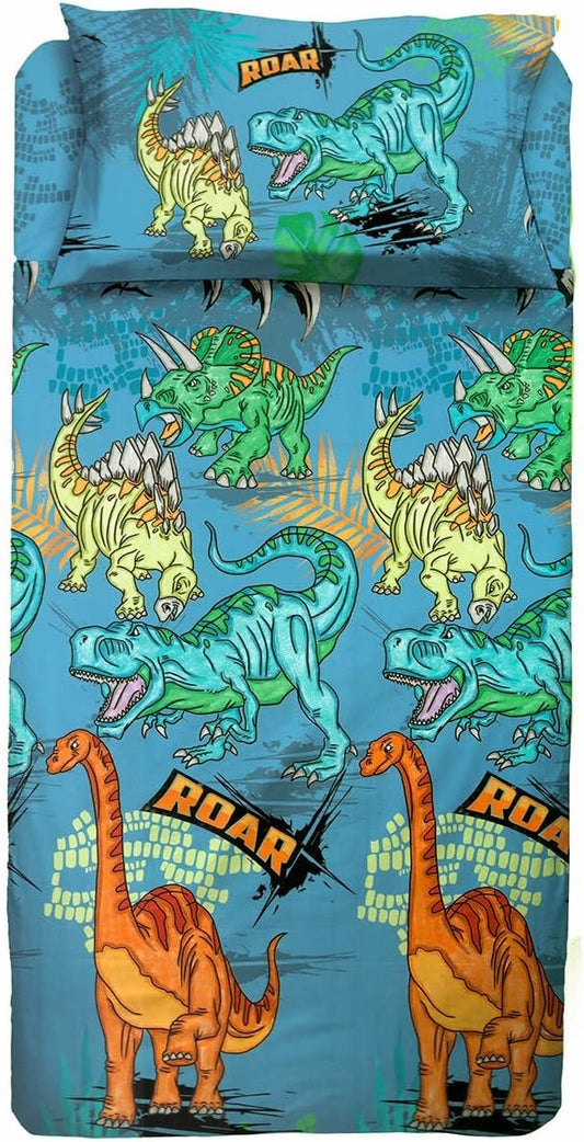 HERMET - Completo letto singolo DINO 100% cotone