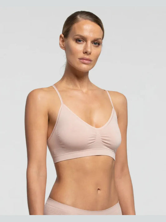 Pompea - Brassiere Spalla Stretta in Microfibra SEAMLESS - 3 Pezzi