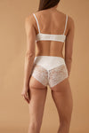 Slip Midi Donna Jadea 8016 Taglio Laser con Pizzo - 3 Pezzi