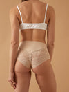 Slip Midi Donna Jadea 8016 Taglio Laser con Pizzo - 3 Pezzi