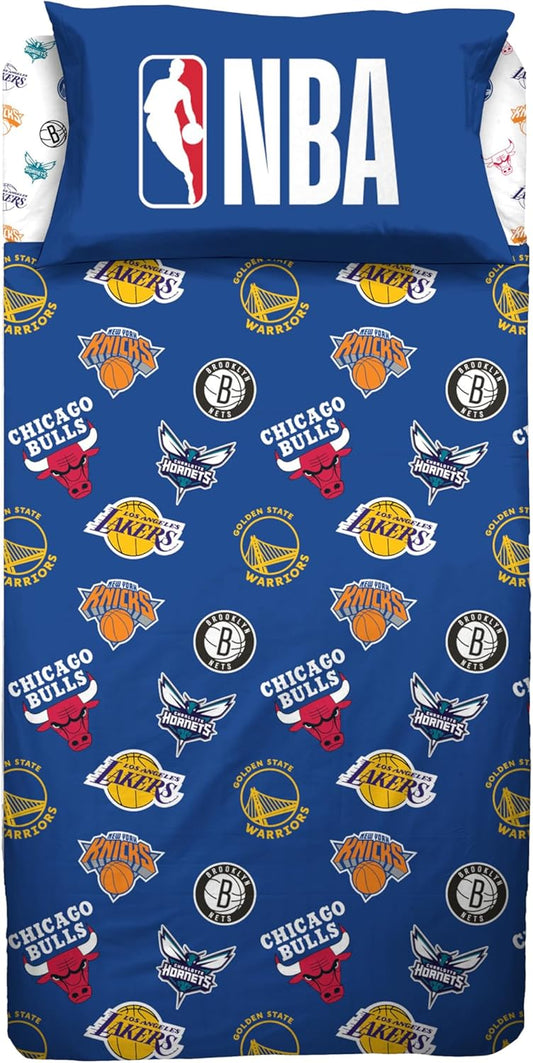 HERMET - Completo letto singolo NBA 100% cotone