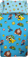 HERMET - Completo letto singolo SUPER MARIO 100% Cotone