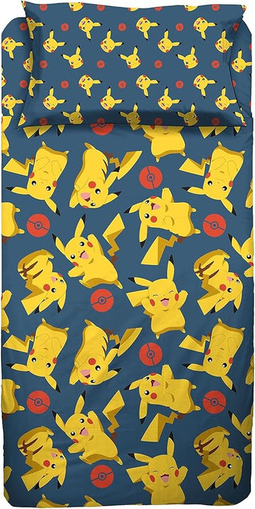 HERMET - Completo letto singolo POKEMON 100% cotone
