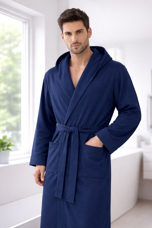 Accappatoio Microfibra Unisex Con Cappuccio