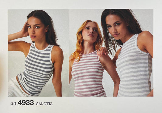 JADEA - Canotta scollo healter con lurex - 4933